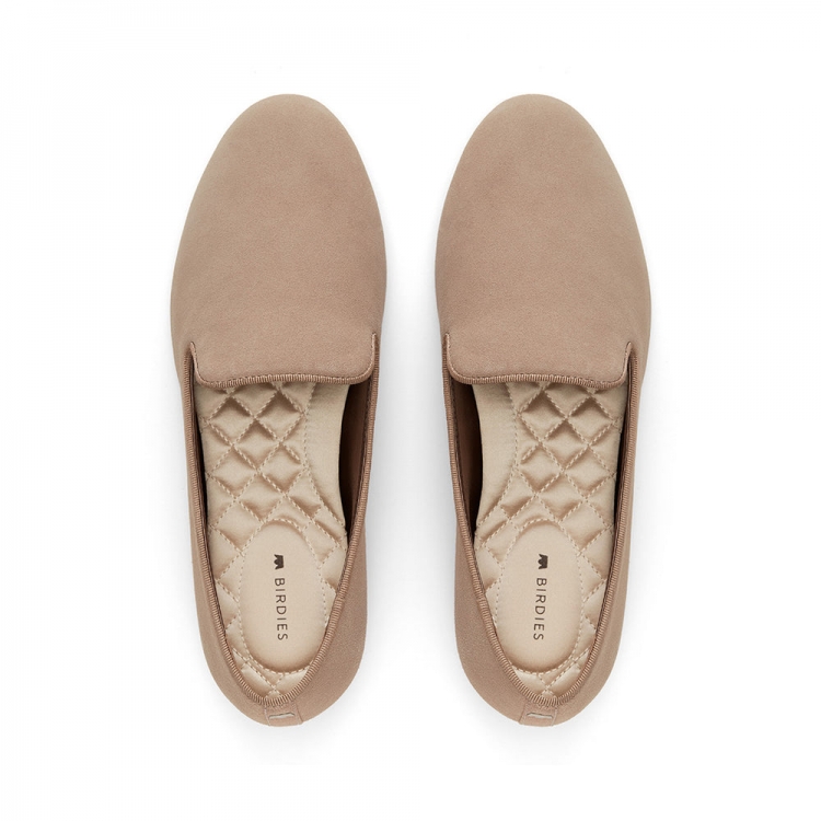 The Starling | Beige Suede Women's Flat - Click Image to Close