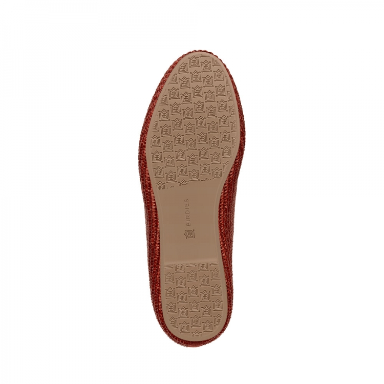 The Starling | Red Woven Women's Flat - Click Image to Close
