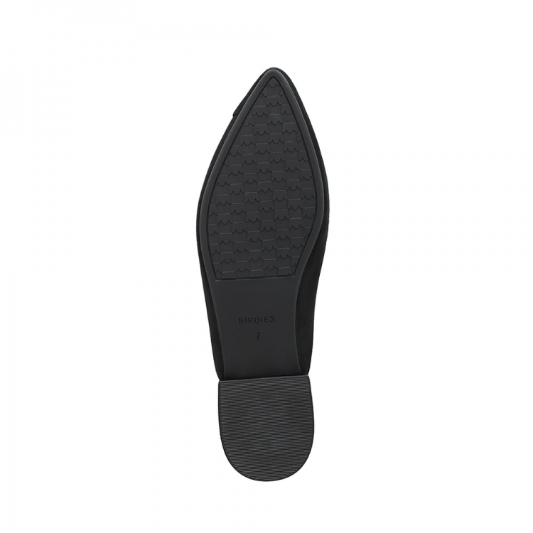 The Swan | Black Suede Women's Slide - Click Image to Close