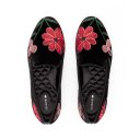 The Starling | Black Floral Velvet Women's Flat