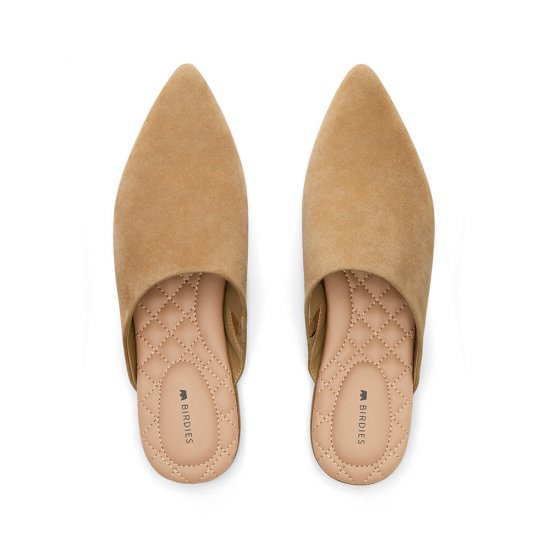 The Lark | Tan Suede Pointed Toe Women's Slide