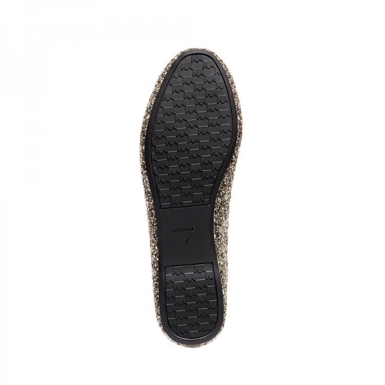 The Starling | Black Glitter Women's Flat - Click Image to Close