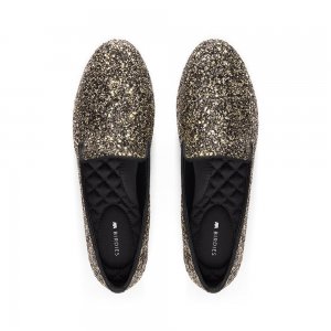 The Starling | Black Glitter Women's Flat