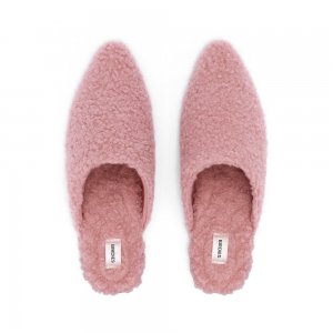 The Lark | Pink Faux Shearling Women's Slide