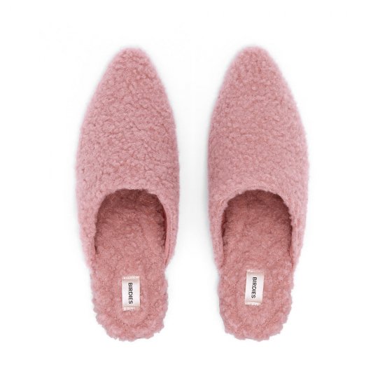 The Lark | Pink Faux Shearling Women's Slide