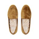 The Starling | Gold Velvet Faux Fur Women's Flat