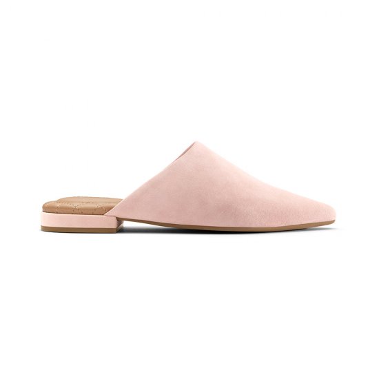 The Lark | Pink Suede Pointed Toe Women\'s Slide