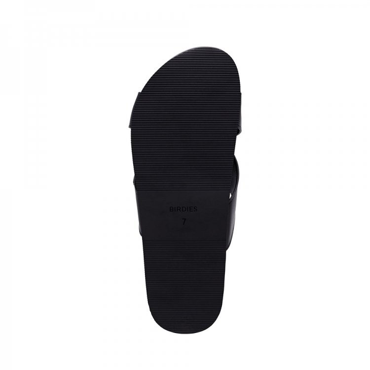 The Robin | Black Vegan Leather Women's Sandal - Click Image to Close