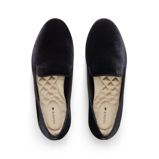 The Starling | Black Velvet Women's Flat