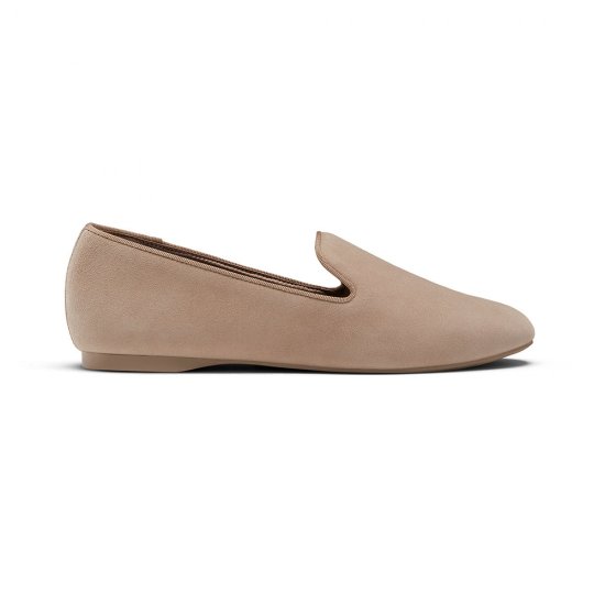 The Starling | Beige Suede Women\'s Flat