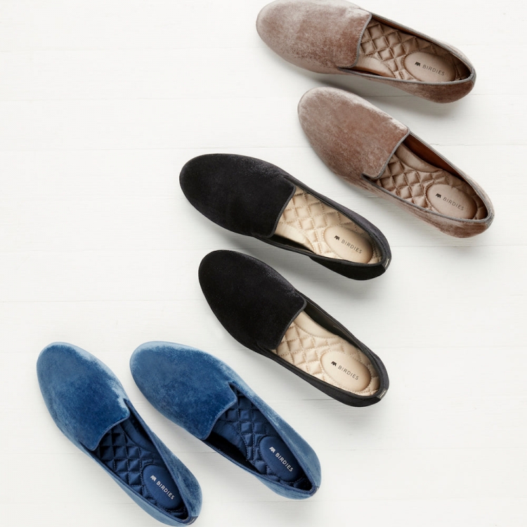 The Starling | Brown Velvet Women's Flat - Click Image to Close