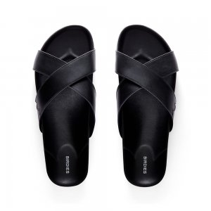 The Robin | Black Vegan Leather Women's Sandal