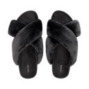 The Robin | Black Faux Fur Women's Slide