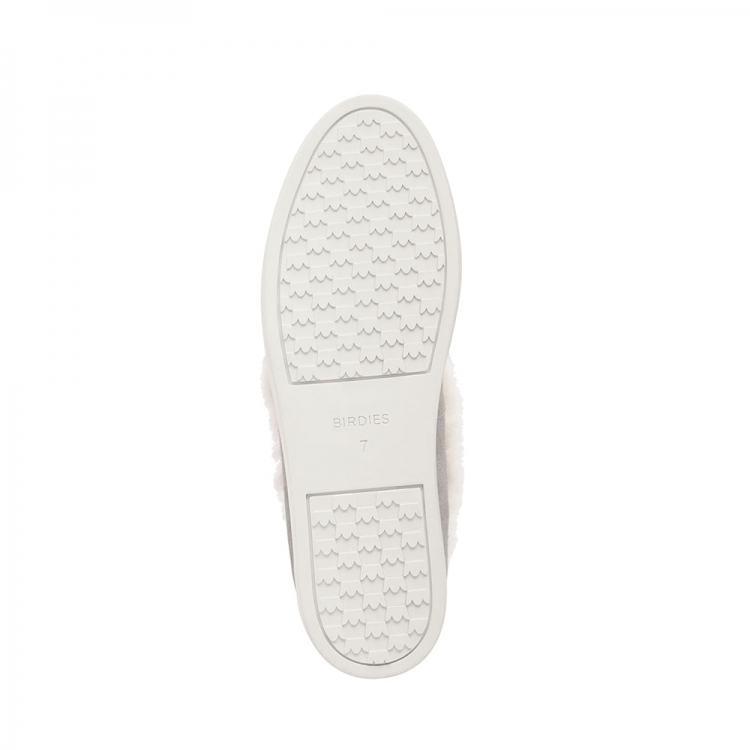 The Swift | Gray Suede Faux Fur Women's Sneaker - Click Image to Close