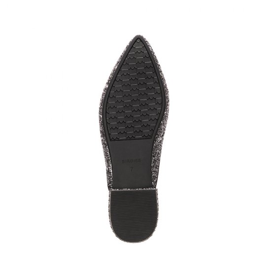 The Swan | Jeweled Black Sparkle Women\'s Slide