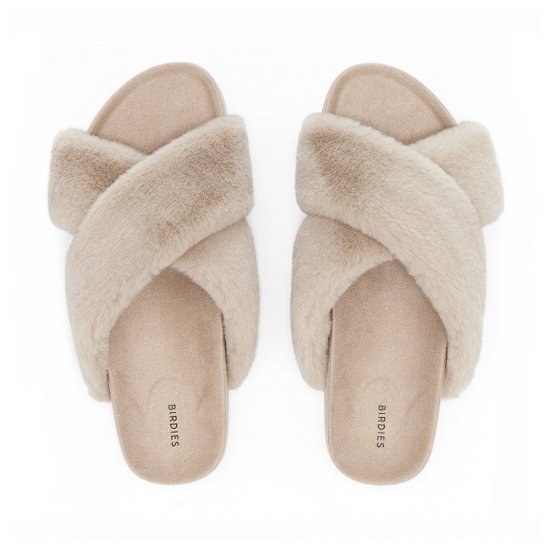 The Robin | Cream Faux Fur Women's Slide