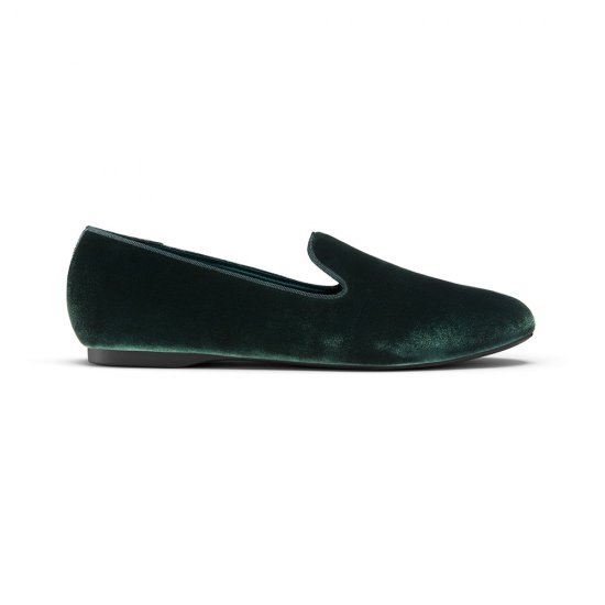 The Starling | Green Velvet Women\'s Flat