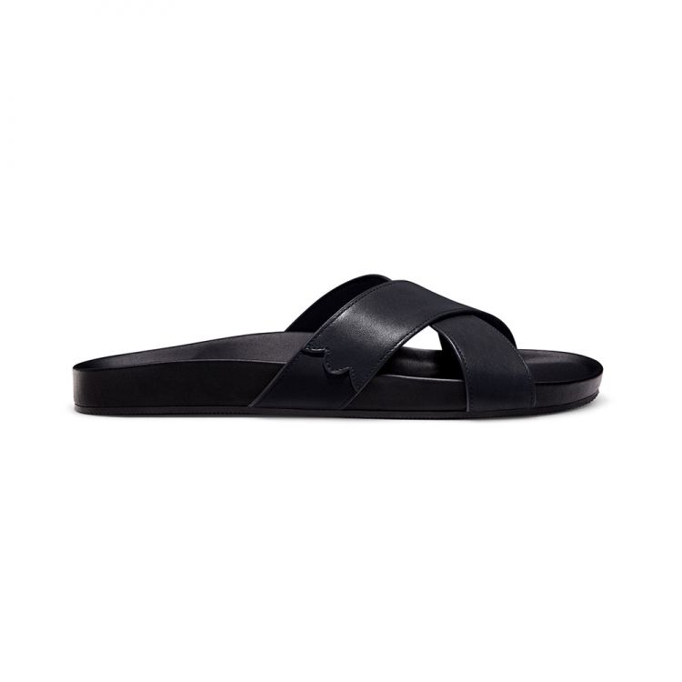 The Robin | Black Vegan Leather Women's Sandal - Click Image to Close