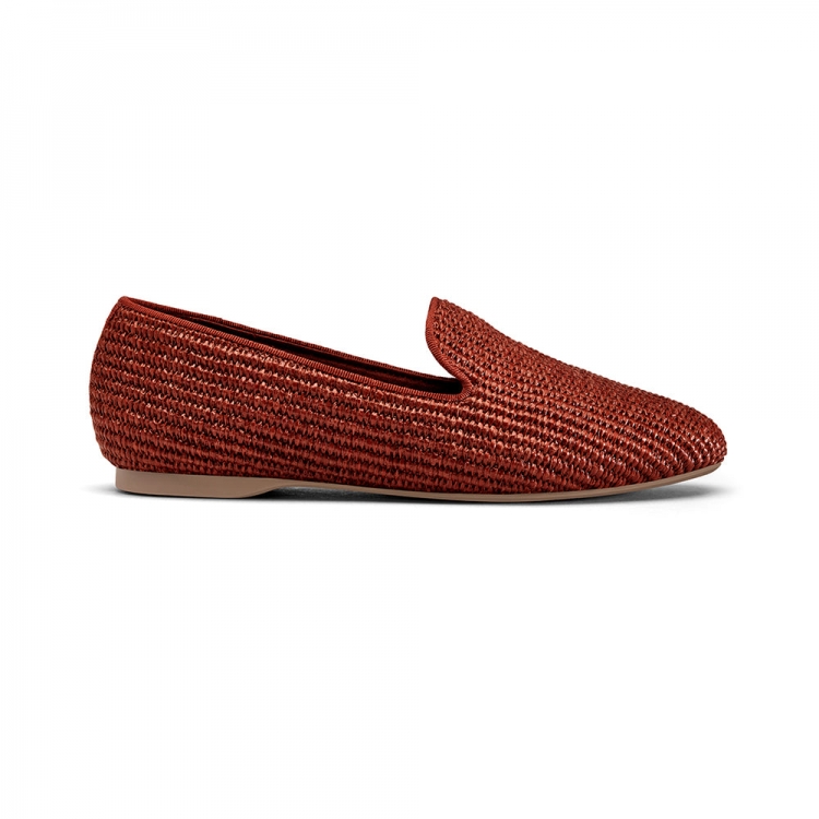 The Starling | Red Woven Women's Flat - Click Image to Close