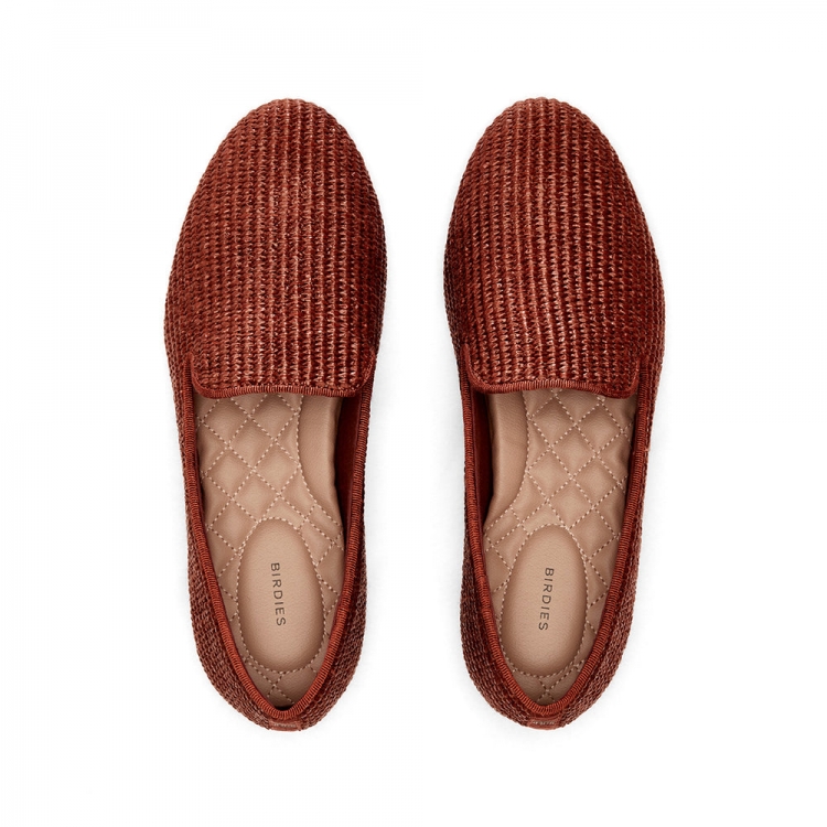 The Starling | Red Woven Women's Flat - Click Image to Close