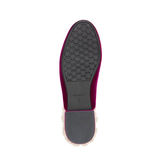 The Phoebe | Pink Velvet Fur-Lined Women\'s Slide