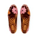 The Starling | Cider Orange Floral Velvet Women's Flat