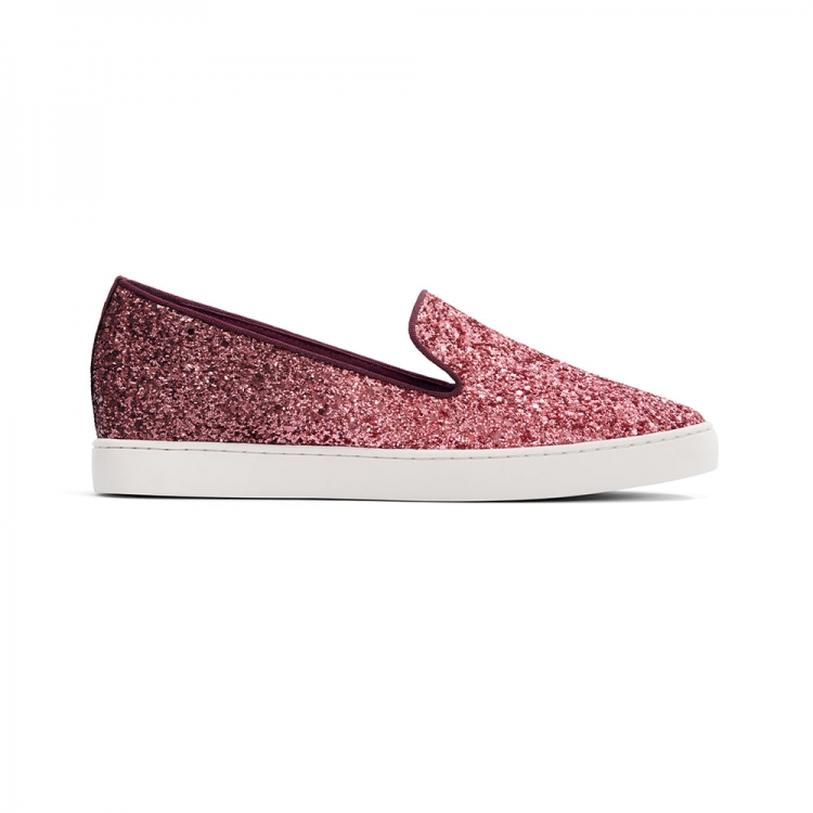 The Swift | Dark Pink Glitter Women's Sneaker - Click Image to Close