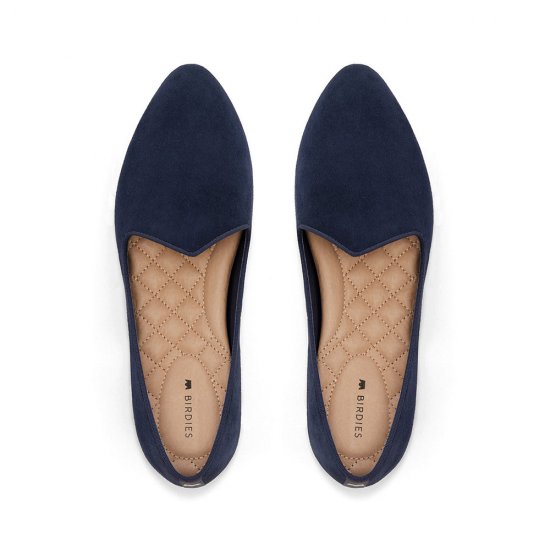 The Heron | Navy Suede Women's Flat