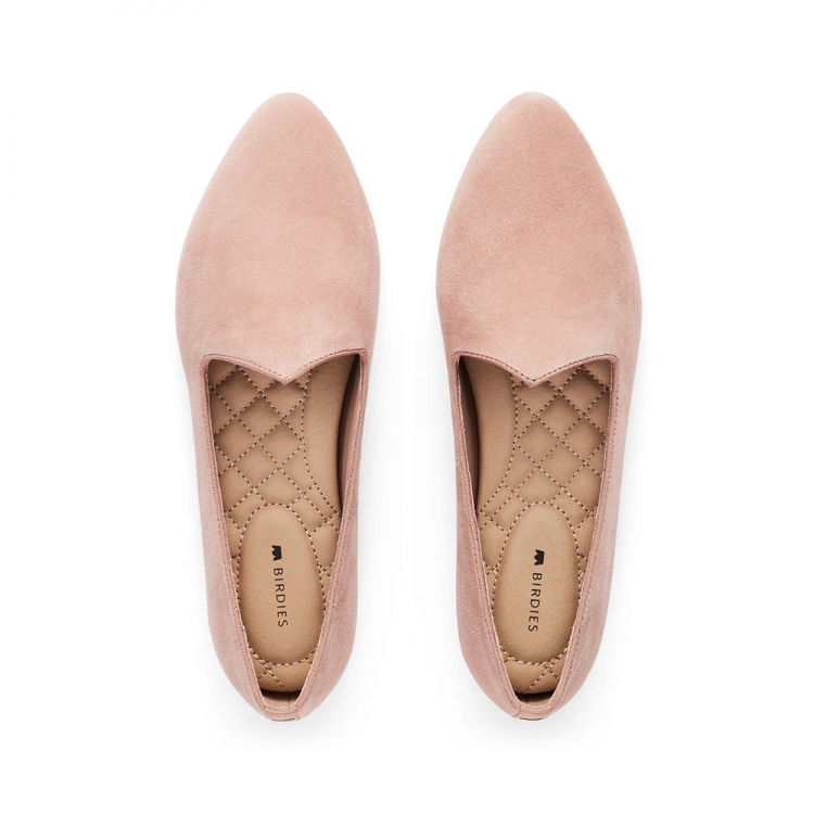 The Heron | Pink Suede Women's Flat - Click Image to Close