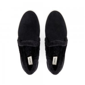 The Swift | Black Suede Faux Fur Women's Sneaker