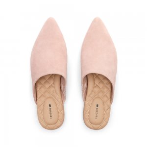 The Lark | Pink Suede Pointed Toe Women's Slide