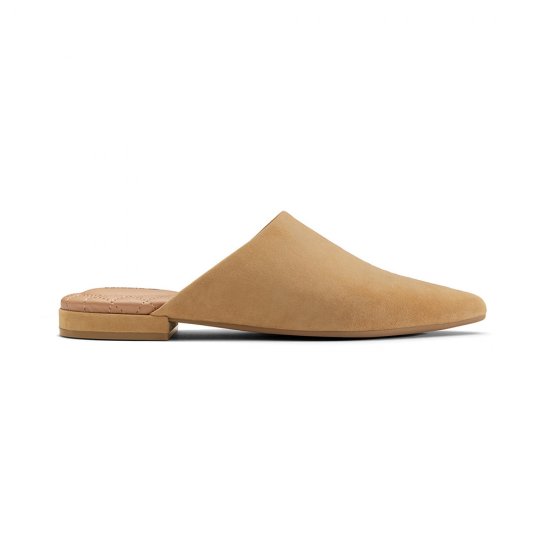 The Lark | Tan Suede Pointed Toe Women\'s Slide