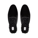 The Phoebe | Black Velvet Fur-Lined Women's Slide