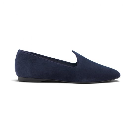 The Heron | Navy Suede Women\'s Flat