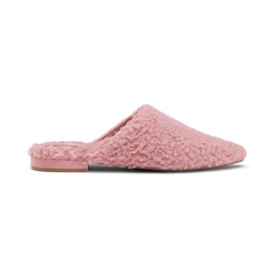 The Lark | Pink Faux Shearling Women\'s Slide