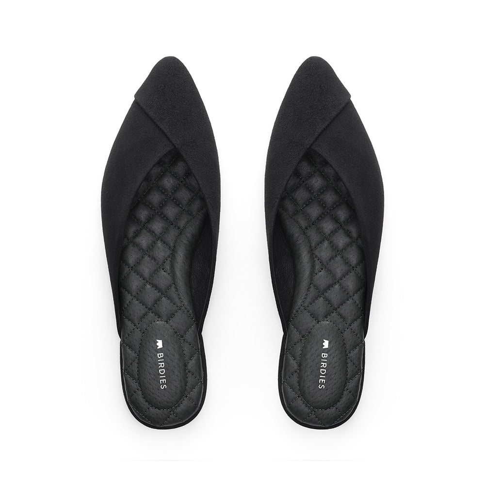The Swan | Black Suede Women's Slide
