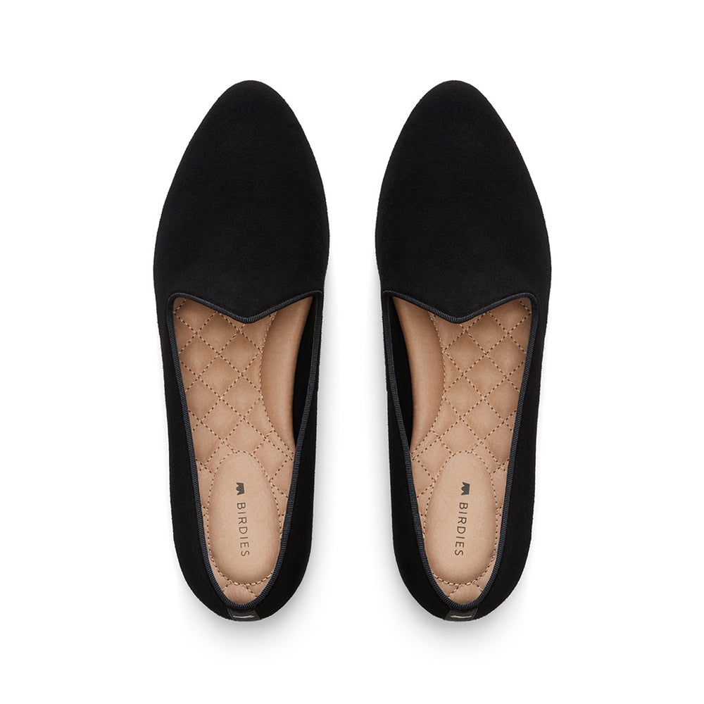 The Heron | Black Suede Women's Flat