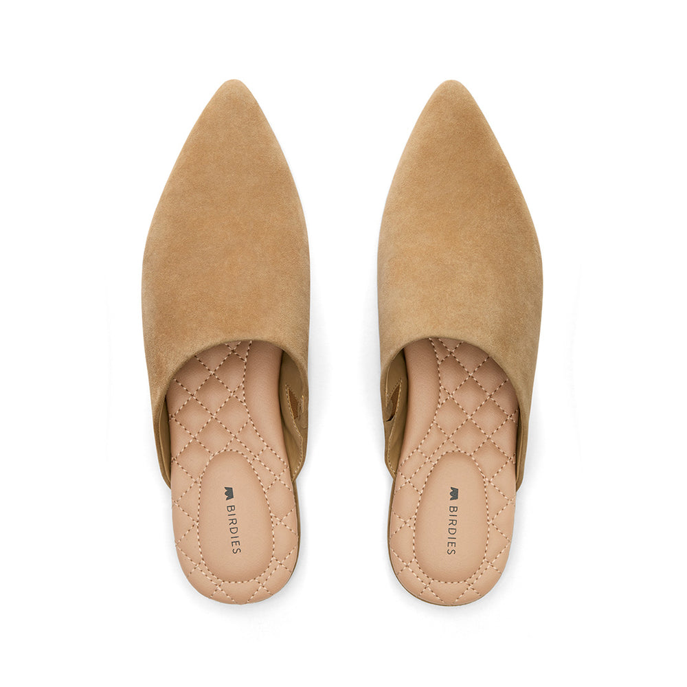 The Lark | Tan Suede Pointed Toe Women's Slide