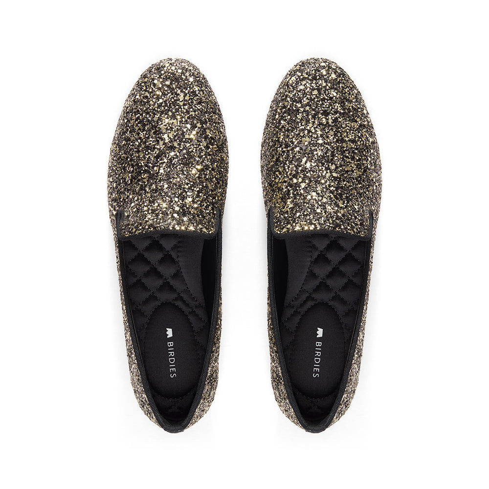 The Starling | Black Glitter Women's Flat